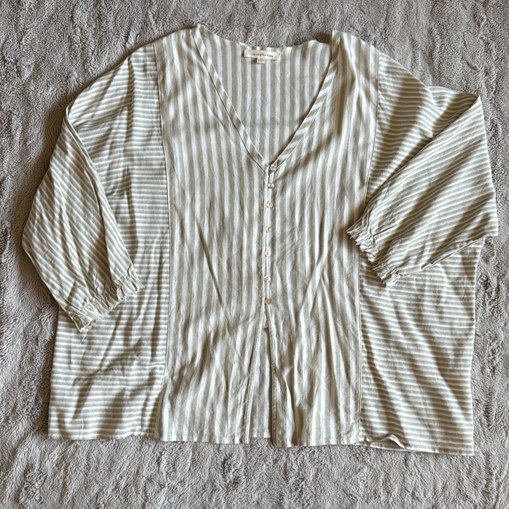 Cotton Stripe Blouse